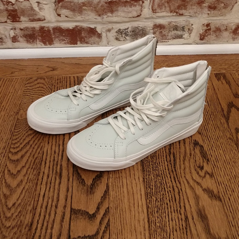 Vans leather hi tops brand new